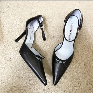 Tommy Hilfiger Black Pointed Pumps Size 9
